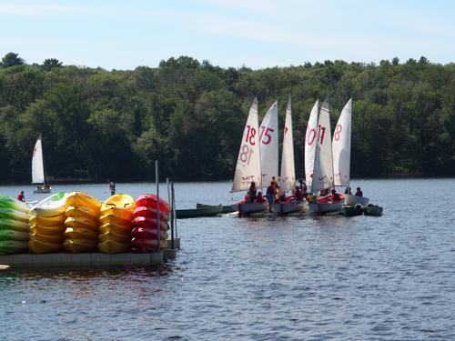play boats on the reservoir at Hopkinton State Park in eastern Massachusetts