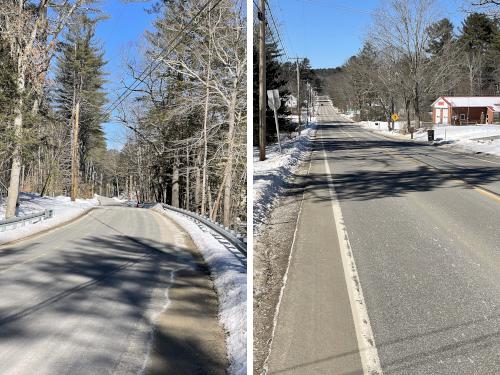 roads in March at Hopkinton Village Greenway near Hopkinton in southern New Hampshire