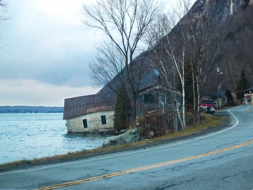boathouse on Lake Willoughby in Vermont