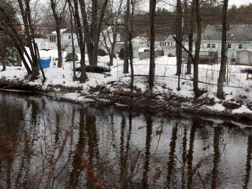 canoe in February at Howard Park in northeast Massachusetts