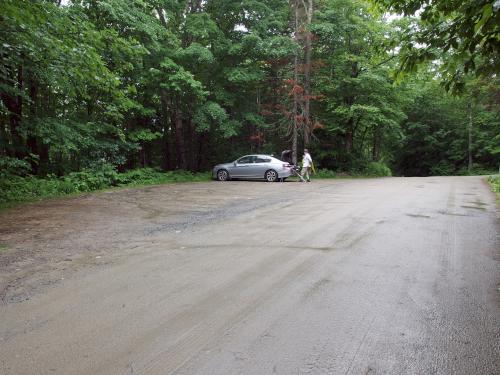 parking spot at Hoyt Hill near Bristol in western New Hampshire