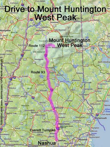 Mount Huntington West Peak drive route