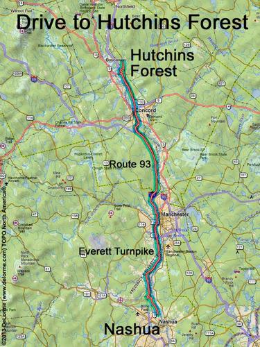Hutchins Forest drive route