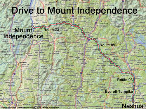 Mount Independence drive route