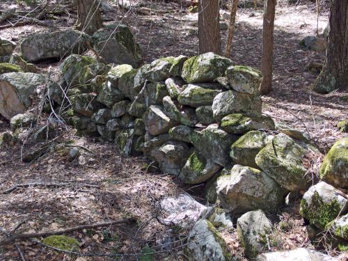 stone wall at Indian Arrowhead Forest Preserve in southwestern New Hampshire