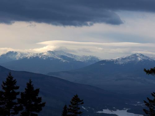dramatic view of the Presidentials from Mount Ingalls near Shelburne in New Hampshire