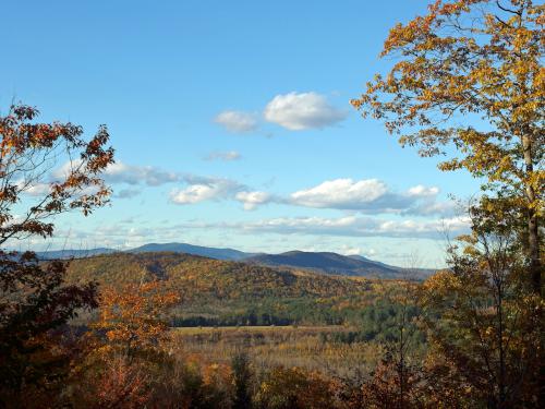 view in October from a shoulder of Ingham Hill in western Maine