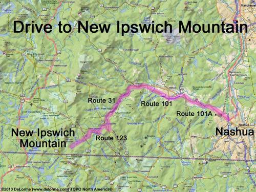 New Ipswich Mountain drive route
