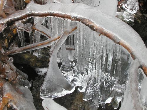 icicles on New Ipswich Mountain in New Hampshire