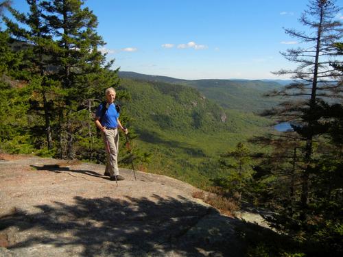 Fred at a lookout from the Basin Rim Trail ont he way to Ragged Jacket in northeastern New Hampshire