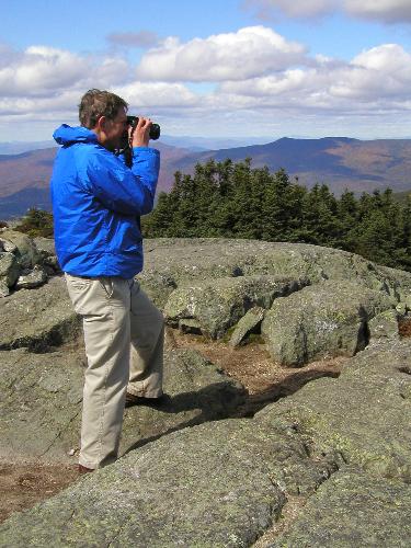 photographer on Mount Jackson in New Hampshire