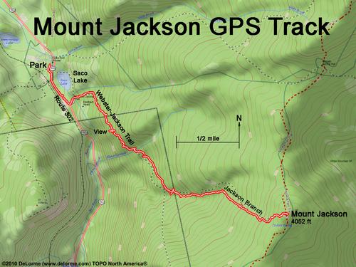 GPS track to Mount Jackson in New Hampshire