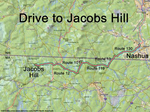 Jacobs Hill drive route