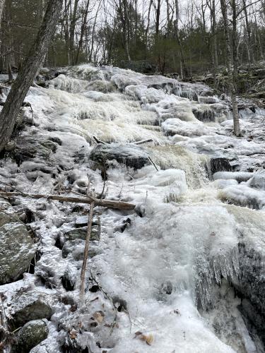 Spirit Falls in January at Jacobs Hill in north central Massachusetts