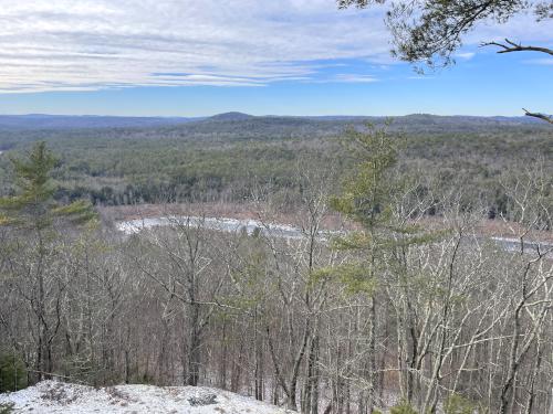 view in January from The Ledges at Jacobs Hill in north central Massachusetts