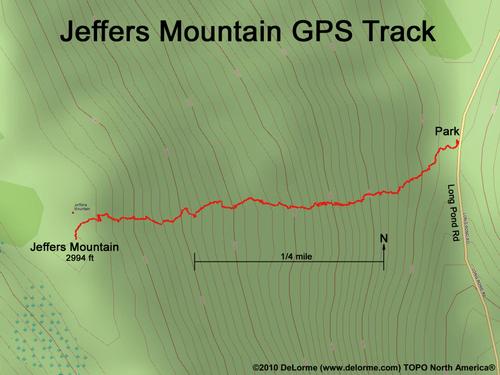 Jeffers Mountain GPS Track in New Hampshire