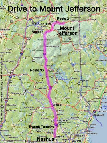 Mount Jefferson drive route