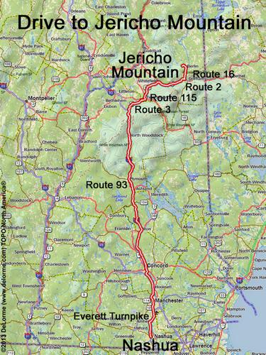Jericho Mountain drive route