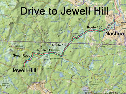Jewell Hill drive route
