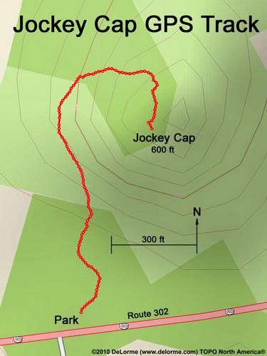 GPS track to Jockey Cap in Maine