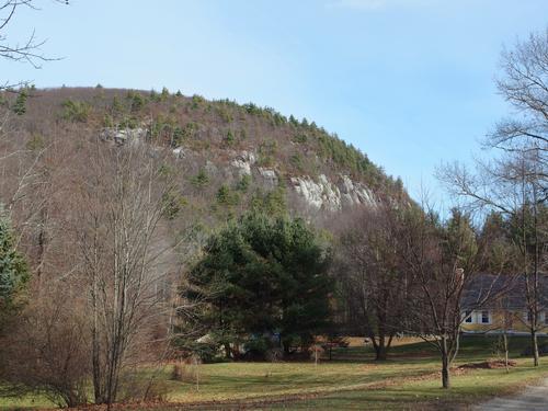 southern cliff face of Joe English Hill in southern New Hampshire