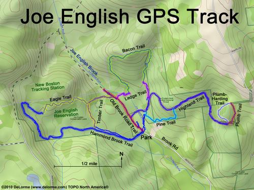 GPS track to Joe English Reservation in New Hampshire