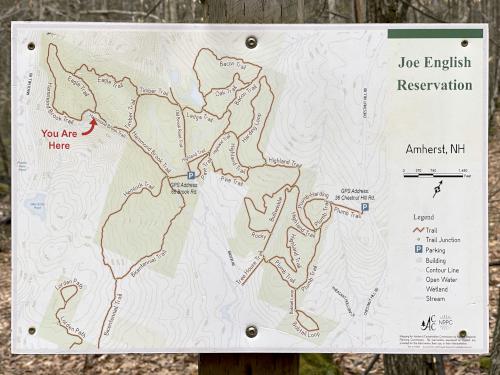 map in April at Joe English Reservation in New Hampshire