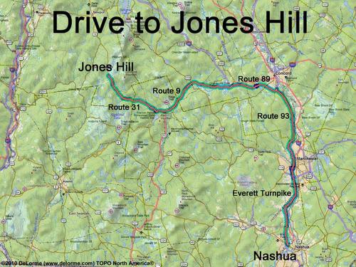 Jones Hill drive route