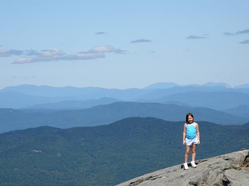 young hiker on Mount Kearsarge in New Hampshire