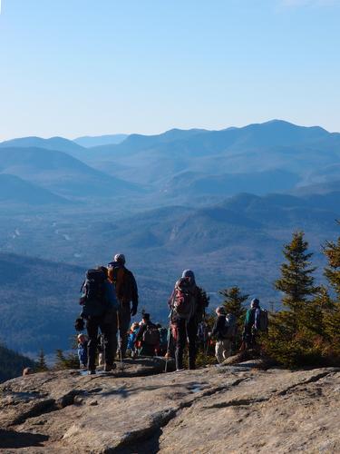 hikers heading down from the summit of Kearsarge North in New Hampshire