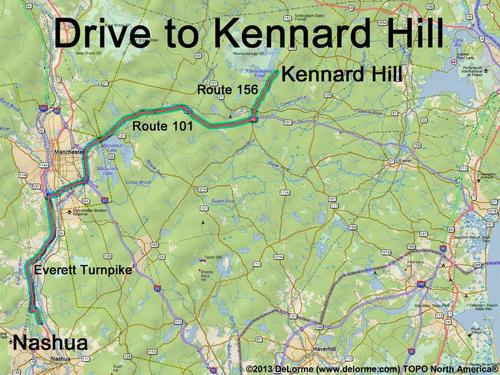 Kennard Hill drive route