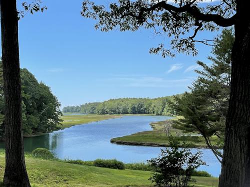 view in June at Kennebunk Bridle Path in southern Maine