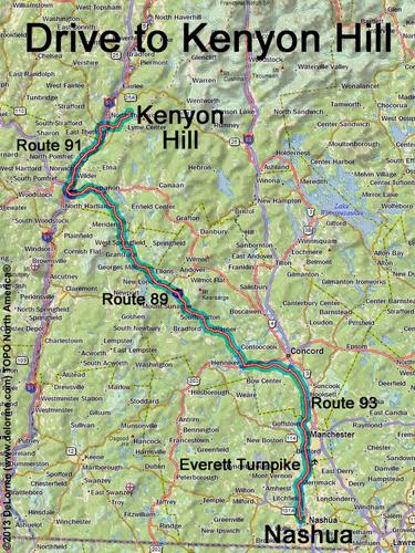 Kenyon Hill drive route
