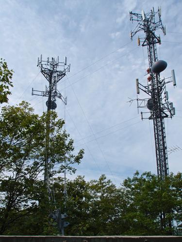 communications towers on the summit of Mount Kilburn in New Hampshire