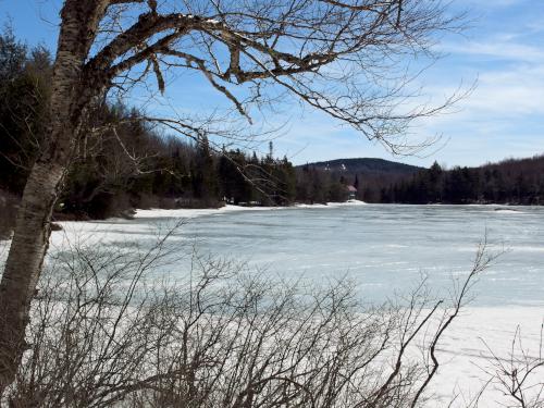 Bryant Pond in April near Kimball Hill in New Hampshire