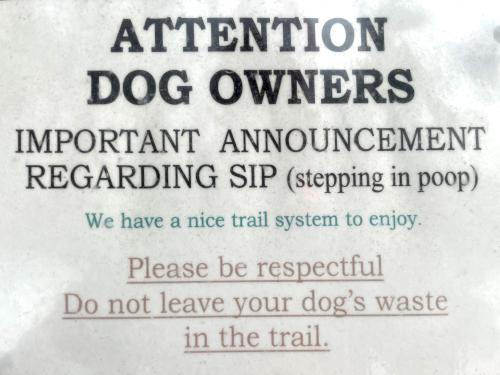 dog-control sign at Kingman Farm near Durham in southeast New Hampshire