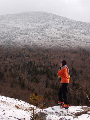 view from Bald Peak toward North Kinsman Mountain in New Hampshire