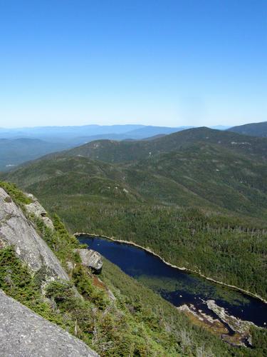 view of Kinsman Pond from North Kinsman Mountain in New Hampshire