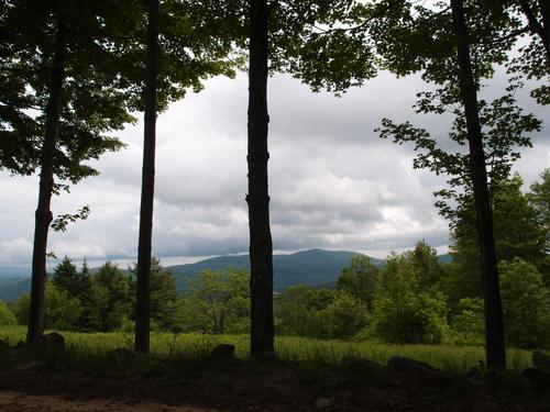 view from the access road to Knights Hill in New Hampshire