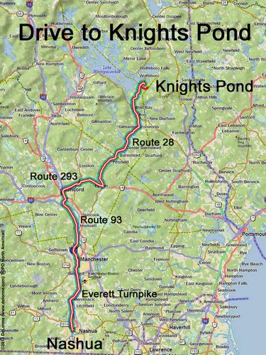 Knights Pond Conservation Area drive route