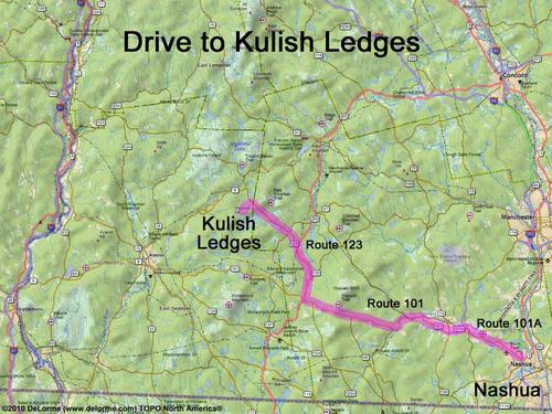 Kulish Ledges drive route