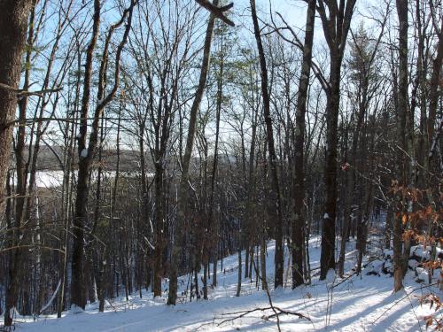 view in December at Kuncanowet Town Forest near Dunbarton, New Hampshire