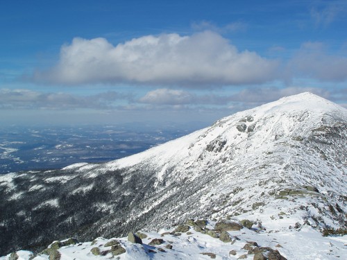 winter view of Mount Lafayette from Fanconia Ridge in New Hampshire