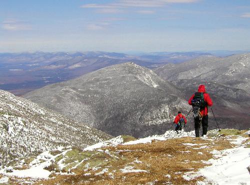 hikers on Franconia Ridge in New Hampshire