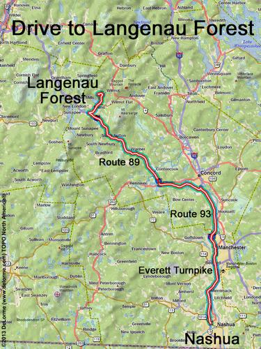 Langenau Forest drive route