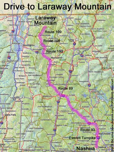 Laraway Mountain drive route