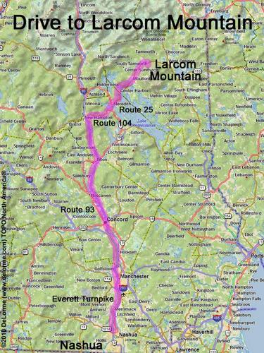 Larcom Mountain drive route