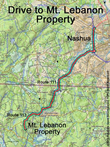 Mt. Lebanon Property drive route