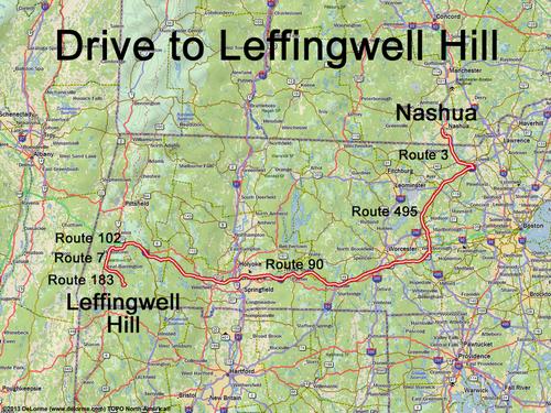 Leffingwell Hill drive route