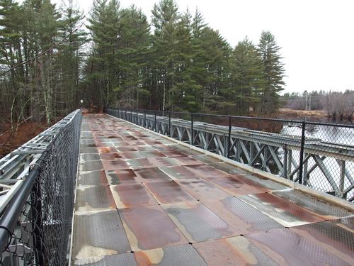 NH Heroes Recreational Crossing bridge at Lehtinen Park near Concord in southern New Hampshire